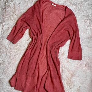 Red Love Boho Casual Ballet Core Minimalist Valentines Cozy Lagenlook Cardigan